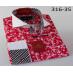 Axxess Red / White Paisley Modern Fit Cotton Dress Shirt 316-35.